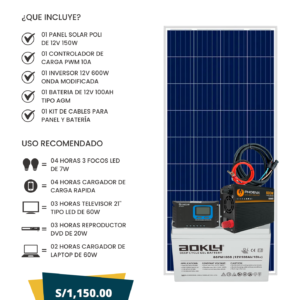 kit 500wh solar