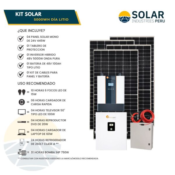 KIT SOLAR 5000WH DIA