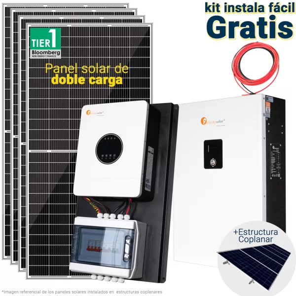 KIT SOLAR 6500WH DIA LITIO